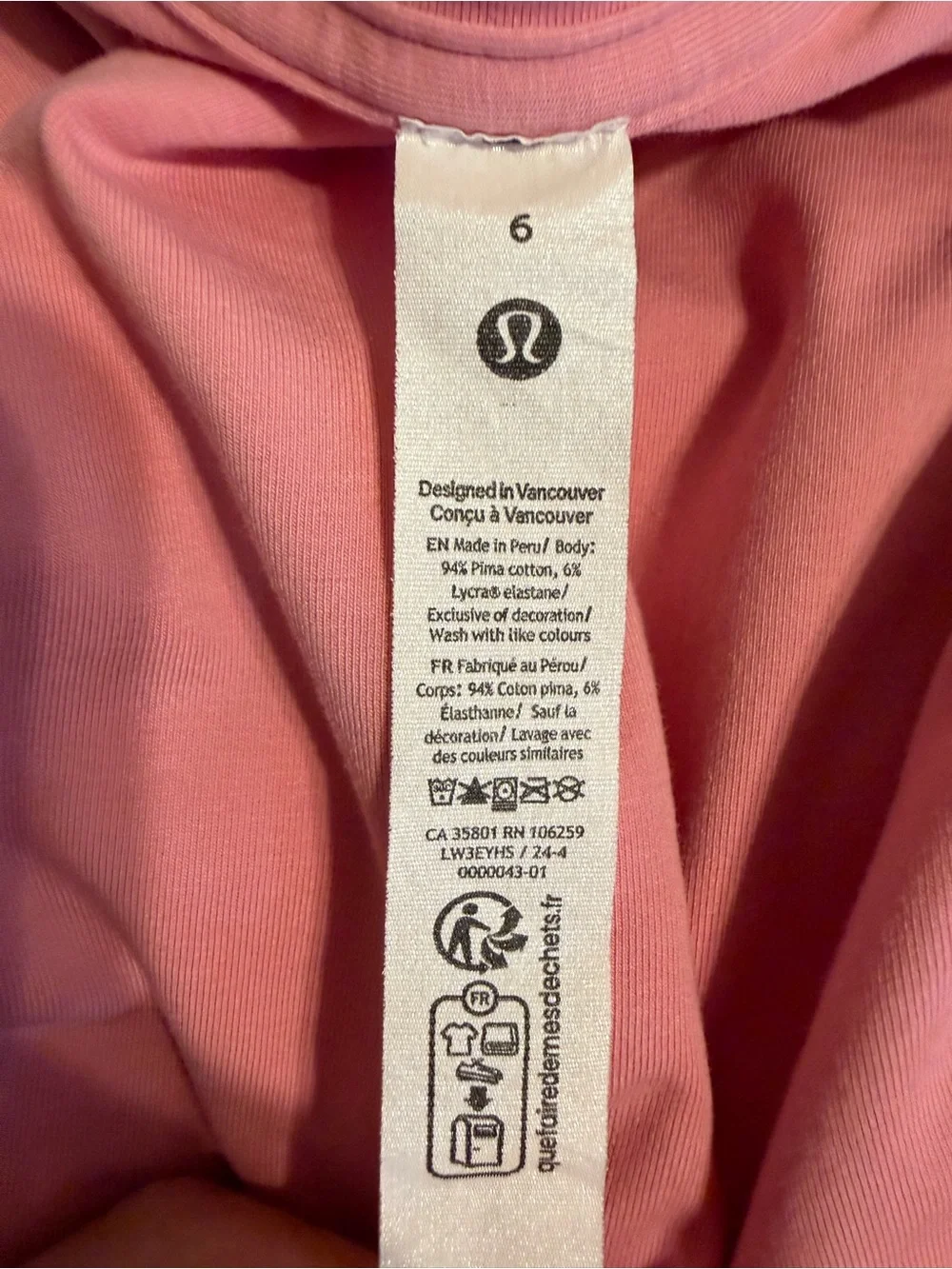 Lululemon Love Long Sleeve